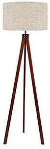 lot 13400 image: LEPOWER Wood Tripod Floor Lamp, Standing Lamp,