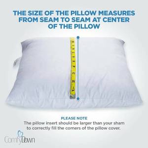 lot 13443 image: ComfyDown 95% Feather 5% Down, 28 X 28 Square Decorative Pillow Insert, Sham Stuffer