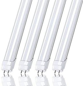 lot 13444 image: CNSUNWAY LIGHTING 4FT T8 LED Light Tube, 22 Watts, 6000K, 2400 Lumens, Dual-End Powered, Ballast Bypass, Frosted Cover, T8 T10 T12 Fluorescent Light Bulbs Replacement - 4 Pack