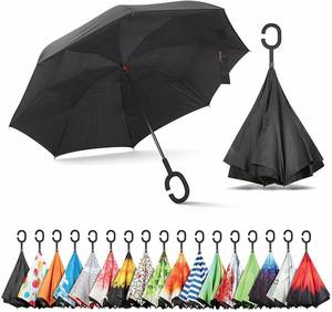 lot 13445 image: Sharpty Inverted Umbrella, Umbrella Windproof, Reverse Umbrella, Umbrellas for Women with UV Protection, Upside Down Umbrella with C-Shaped Handle