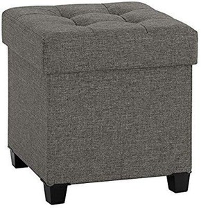lot 13461 image: SONGMICS Collapsible Cube Storage Ottoman Foot Stool