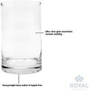 lot 13463 image: QUALITY Royal Imports clear glass cylinder vase