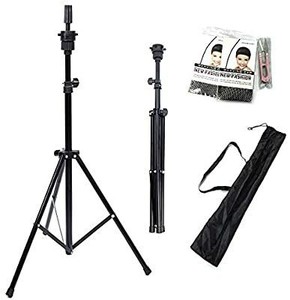 lot 13471 image: Lihui Wig Stand Tripod Adjustable Tripod Stand Tripod For Mannequin Head Tripod Stand Holder For Hairdressing (Black)