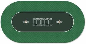 lot 13478 image: GAMELAND 35 x 70 Inch Portable Rubber Foam Poker Table Top Layout Poker Mat