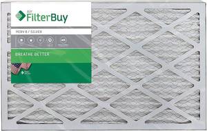 lot 20468 image: FilterBuy 12x24x1 MERV 8 Pleated AC Furnace Air Filter, (Pack of 2 Filters), 12x24x1 �� Silver