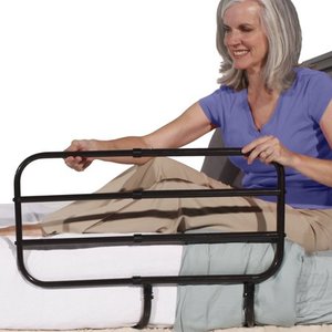 lot 20469 image: Able Life Bed Assist Rails - Black