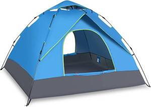 lot 20470 image: 3-4 Person Camping Tent Instant Setup Tent Double Layer Waterproof