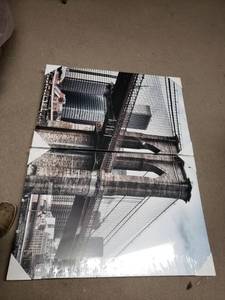 lot 20472 image: City Bridge Wall Art (24x36 2pcs)