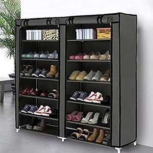 lot 13493 image: Blissun Shoe Rack Shoe Storage Organizer Cabinet Tower With Non-woven Fabric