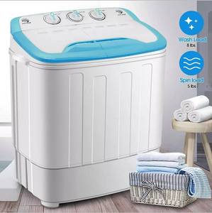 lot 13495 image: 13LBS Top Load Washing Machine Portable Mini Twin Tub Compact Washer Spin Dryer