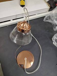 lot 13503 image: Copper Hanging Pendant Light.