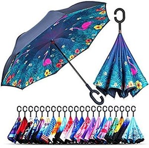 lot 13509 image: Owen Kyne Windproof Double Layer Folding Inverted Umbrella