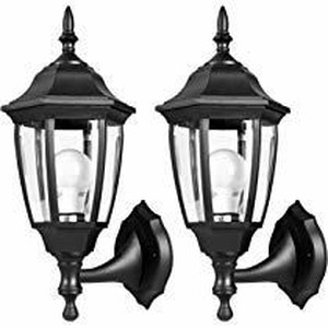 lot 13511 image: EMART Outdoor Porch Light LED Exterior Wall Light Fixtures, Special Handling Anti-Corrosion Plastic Material, Waterproof Security Lamp for Wall, Garage, Front Porch - 2 Pack