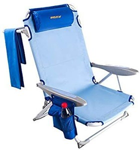 lot 13513 image: Aluminum Lightweight Compact Portable 4 Positions Lay Flat Folding Camping