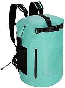 lot 13550 image: MIER Large Waterproof Backpack Roll Top Dry Bag for Kayaking, Boating, Rafting, Surfing, Swimming, Easy Access Front Zippered Pocket, Padded Back Support and Cushioned Adjustable Straps