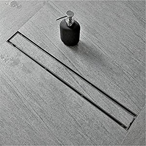 lot 13565 image: Neodrain ZA3T0128 Linear Shower Drain with Tile insert Grate, 28-Inch, Brushed 304 Stainless Stee