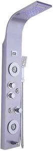lot 13571 image: Mostbest Stainless Steel Shower Panel Tower System,LED Rainfall Waterfall Shower Head 6-Function Faucet Rain Massage System with Body Jets Fingerprint-Free, Brushed Nickel