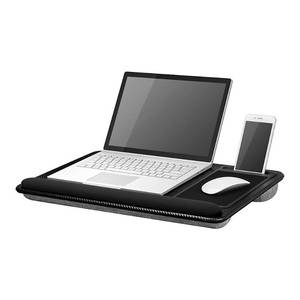 lot 13574 image: LapGear - Home Office Pro Lap Desk - Black Carbon
