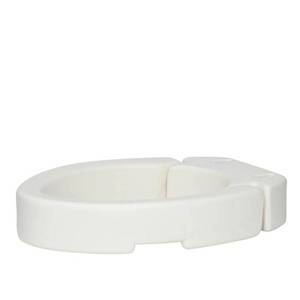 lot 20489 image: Carex Hinged Toilet Seat Riser for Elongated Toilet Seats, Adds 3.5 Inches to Toilet Height, White