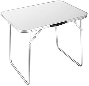 lot 20490 image: Goplus Portable Folding Table Camping Picnic 4-Person Aluminum Table Indoor Outdoor Dining Party Picnic Folded Table