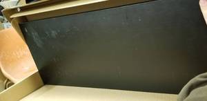 lot 20492 image: Large Dual Monitor Stand for Computer Screens - Solid Bamboo Riser Support The Heaviest Monitors, Printers, Laptops or TVs - Perfect Shelf Organizer for Office Desk Accessories & TV Stands (Black)