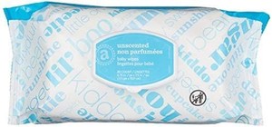 lot 20494 image: Amazon Elements Baby Wipes, Unscented, 160 Count, Flip-Top Packs