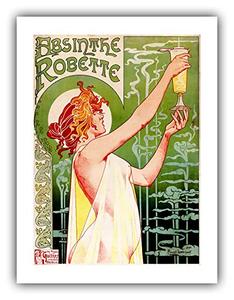 lot 13473 image: Henri Privat Livemont Absinthe Robette Art Nouveau Vintage Advertisement Ad Print Cool Huge Large Giant Poster Art 36x54
