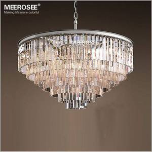 lot 22911 image: MeeLighting 9 Lights Crystal Ceiling Fixture, 23.6