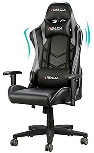 lot 22916 image: Hbada Gaming Chair Racing Style Ergonomic High Back Computer Chair with Height Adjustment, Headrest and Lumbar Support E-Sports Swivel Chair, Gray