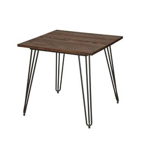 lot 22973 image: Industrial Steel Dining Table With Wood Top Tan - Glitzhome, Beige