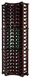 lot 23613 image: Wine Cellar Innovations TR-DW A3 Traditional Series Curved Corner Wine Rack, Premium Redwood, Dark Walnut Stain