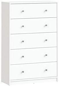 lot 23623 image: Tvilum Portland 5 Drawer Chest, White