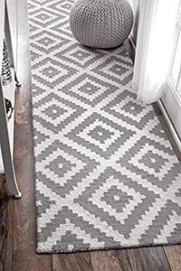 lot 23627 image: nuLOOM 200MTVS174B-26012 Kellee Contemporary Wool Runner Rug, 2 6  x 12, Grey, Gray