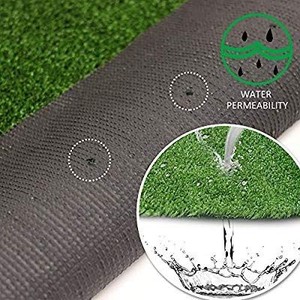 lot 23630 image: Synthetic Artificial Grass Turf 5FTX8FT Indoor Outdoor Balcony Garden Decor, Drainage Holes Faux Grass Rug Carpet for Pets