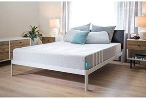 lot 23639 image: Leesa 10  Memory Foam Mattress, Luxury CertiPUR-US Certified 3 Layer Foam Construction, Queen, Gray & White