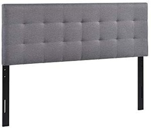 lot 23646 image: POLY & BARK Guilia Square-Stitched Headboard, Queen Size, Gray