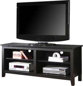 lot 23664 image: Walker Edison - Rustic Wood TV Stand for TVs up to 60  - Black