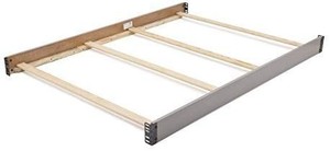 lot 23673 image: Delta Children Wooden Full-Size Bed Rails, Grey