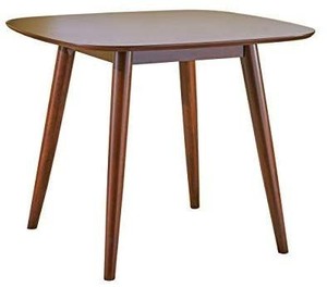 lot 23675 image: Christopher Knight Home Bass Mid Century Modern Square Faux Wood Dining Table, Walnut Finish