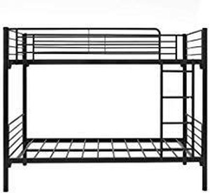 lot 23726 image: JURMERRY Bunk Bed Metal Frame Twin Over Twin with Slat & Ladder Heavy Duty Steel Bed Frame(Black)