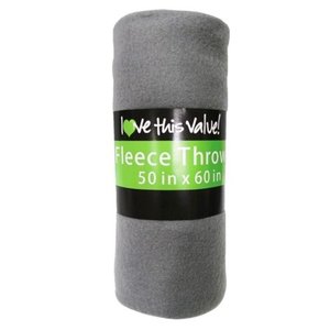 lot 23733 image: Cozy 50 X 60 Fleece Throw Blanket -Gray