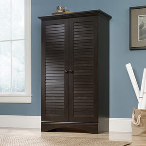 lot 25025 image: Sauder Harbor View Storage Cabinet, Black