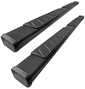 lot 25030 image: Tyger Auto Black TG-RS2C40048 Riser for 2007-2018 Chevy SilveradoGMC Sierra 1500 & 2007-2019 25003500HD Crew Cab 4inch Side Step Rails Nerf Bars Running Boards