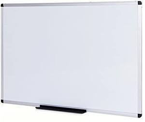 lot 25033 image: VIZ-PRO Magnetic WhiteboardDry Erase Board, 48 X 36 Inches, Silver Aluminium Frame