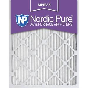lot 25049 image: Nordic Pure 15x20x1 MERV 8 Pleated AC Furnace Air Filters, 15x20x1M8-6, 6 Pack