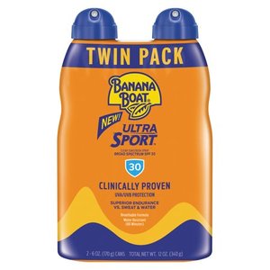 lot 27045 image: (3) Banana Boat Sport Spray - Spf 30 - 12oz, 23 Spray Caps Damaged