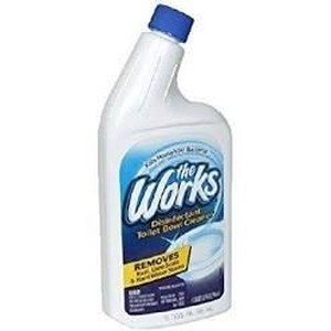lot 27054 image: (2) The Works Toilet Bowl Cleaner, 32 oz, Labels Smudged - New