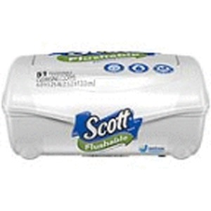 lot 27057 image: Scott Naturals Flushable Cleansing Cloths, Tub, 51 Count