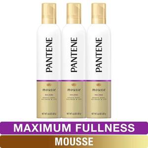 lot 27066 image: Pantene, Body Boosting Mousse, Maximum Fullness, Pro-v, 6.6 Fl Oz, Triple Pack