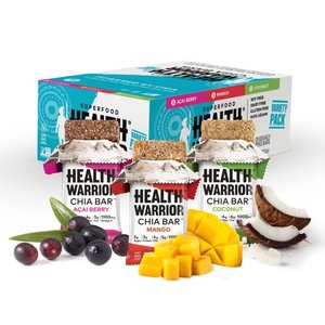 lot 27070 image: Health Warrior Chia Bars, CoconutAcai BerryMango Variety Pack, 13.2-Ounce (Pack of 15)